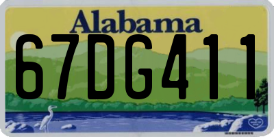 AL license plate 67DG411