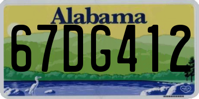 AL license plate 67DG412