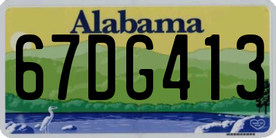 AL license plate 67DG413