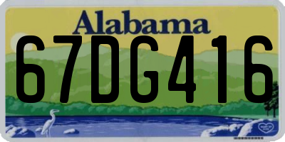 AL license plate 67DG416