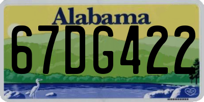 AL license plate 67DG422