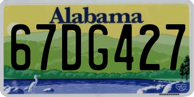 AL license plate 67DG427