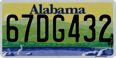 AL license plate 67DG432