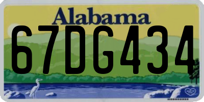 AL license plate 67DG434