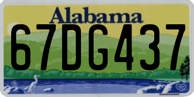 AL license plate 67DG437