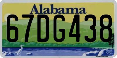 AL license plate 67DG438