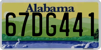 AL license plate 67DG441