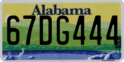 AL license plate 67DG444