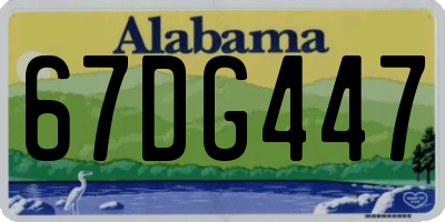 AL license plate 67DG447