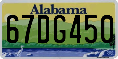 AL license plate 67DG450