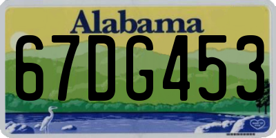 AL license plate 67DG453