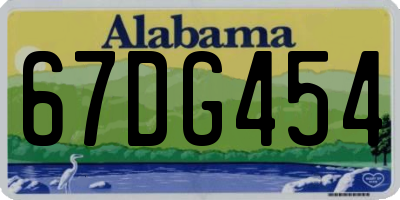 AL license plate 67DG454