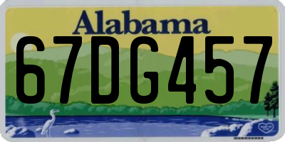 AL license plate 67DG457