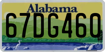 AL license plate 67DG460