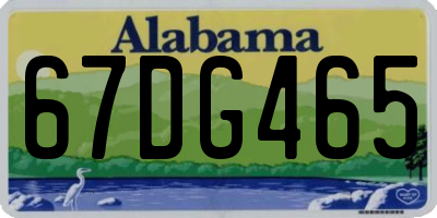 AL license plate 67DG465