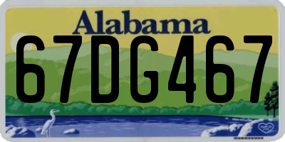 AL license plate 67DG467