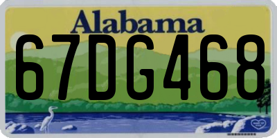AL license plate 67DG468