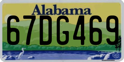 AL license plate 67DG469