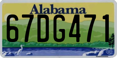 AL license plate 67DG471