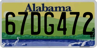 AL license plate 67DG472