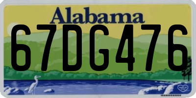 AL license plate 67DG476