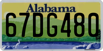 AL license plate 67DG480