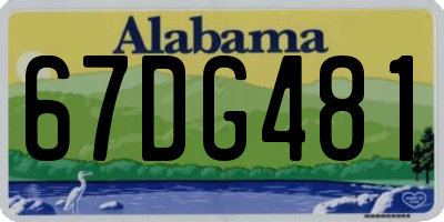 AL license plate 67DG481