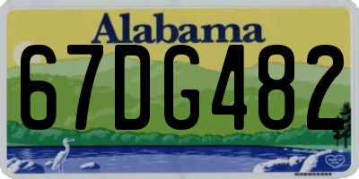 AL license plate 67DG482