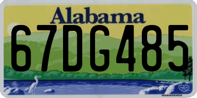 AL license plate 67DG485
