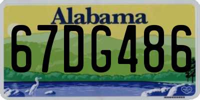 AL license plate 67DG486