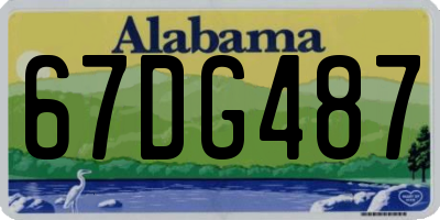 AL license plate 67DG487