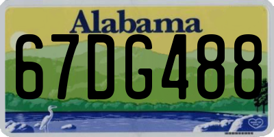 AL license plate 67DG488
