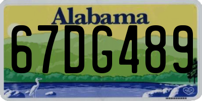 AL license plate 67DG489