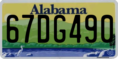 AL license plate 67DG490