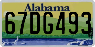 AL license plate 67DG493