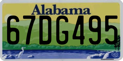 AL license plate 67DG495