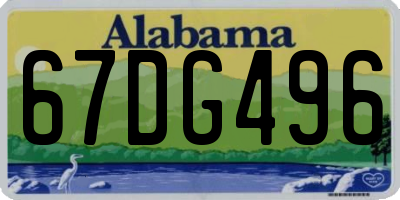AL license plate 67DG496