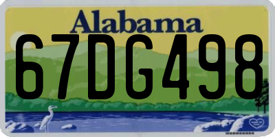AL license plate 67DG498