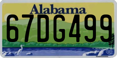 AL license plate 67DG499