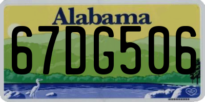 AL license plate 67DG506