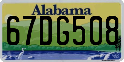AL license plate 67DG508