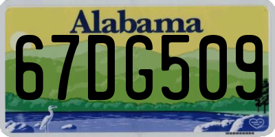 AL license plate 67DG509