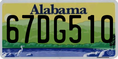 AL license plate 67DG510