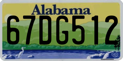 AL license plate 67DG512
