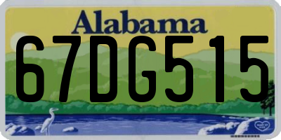 AL license plate 67DG515