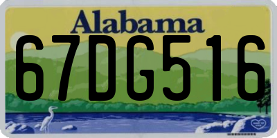 AL license plate 67DG516
