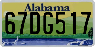 AL license plate 67DG517