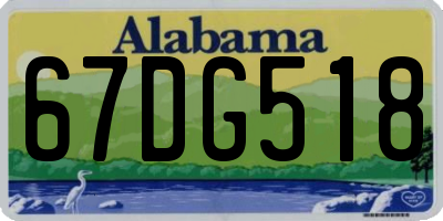 AL license plate 67DG518