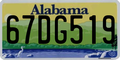 AL license plate 67DG519