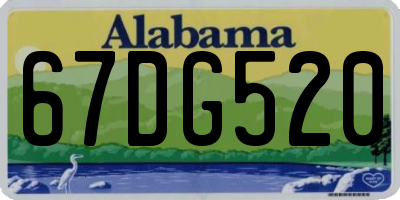 AL license plate 67DG520